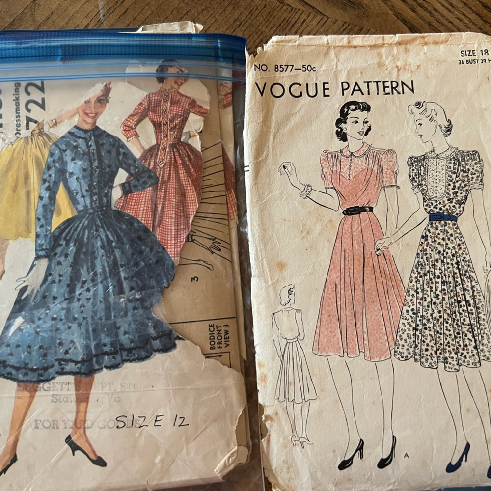 Vogue Pattern Collection in Blue and Red